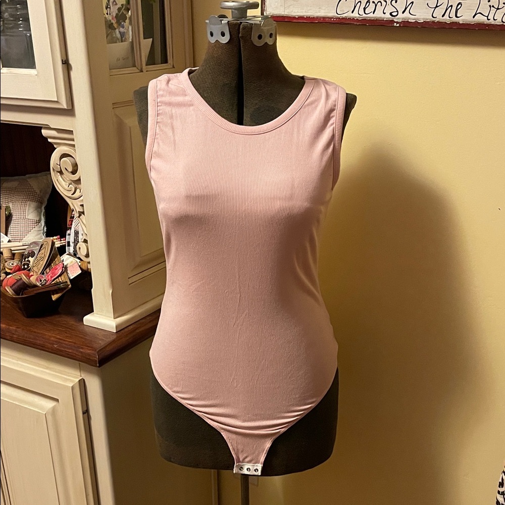 Amazon Soft Pink Sleeveless Bodysuit
